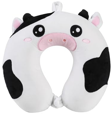 I-TOTAL® - Reisekissen für Nackenstütze, Nackenstützkissen/Kissen Lustiges Reisekissen (Cow)
