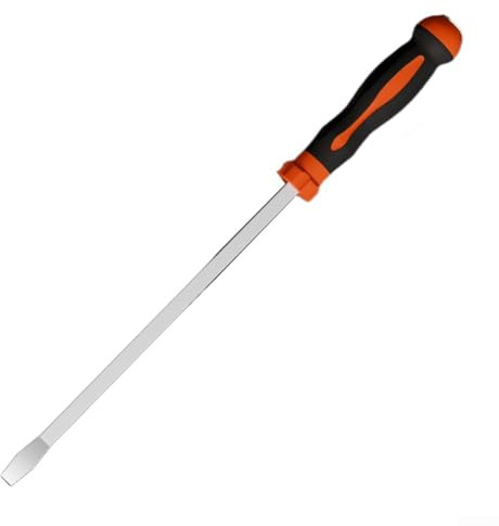 HEBEOT Tournevis extra large à tête plate étendue avec poignée antidérapante en PVC, acier à haute teneur en carbone (38,1 cm)