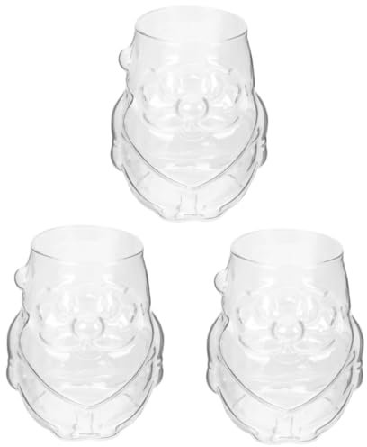 Ciieeo 3st Weihnachtsbecher Aus Glas Latte-tee-becher Urlaub Kaffeebecher Weihnachtstasse Weihnachtsweingläser Weihnachtswasserbecher Weihnachtsteetassen Santa Teetasse Wiederverwendbar
