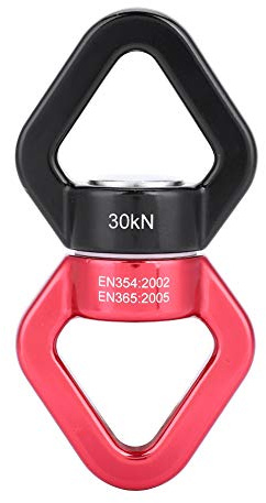 Ejoyous Swing Swivel, Aluminum Alloy Triangular Rotational Device 30KN 360 Degree Rope Swivel Connector for Hammock Rock Climbing Training Swing Yoga Engineering