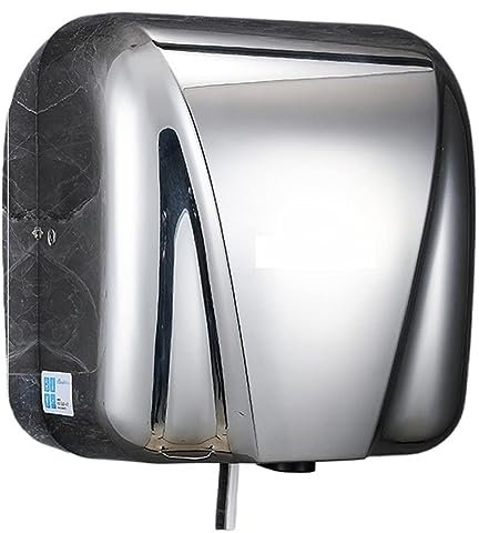 Asciugamani automatico, asciugamani commerciale in acciaio inox, asciugamani elettrico a risparmio energetico ad alta velocità da 10 secondi, per ufficio, hotel, casa, centro commerciale, stazione,