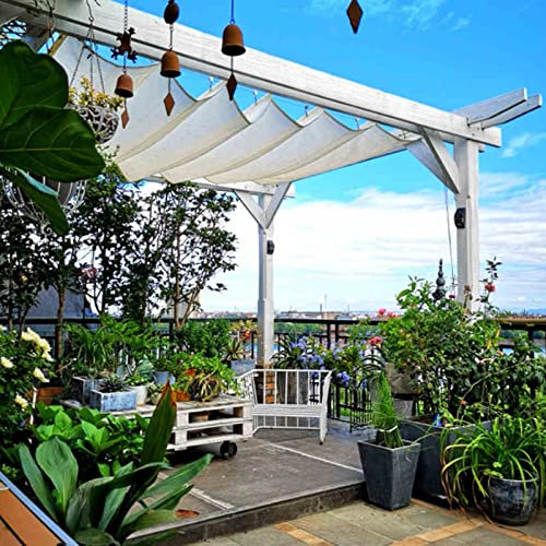 Tenda parasole per pergola con protezione UV e binario scorrevole, colore personalizzabile, ideale per terrazza, cortile, giardino, balcone, riparo