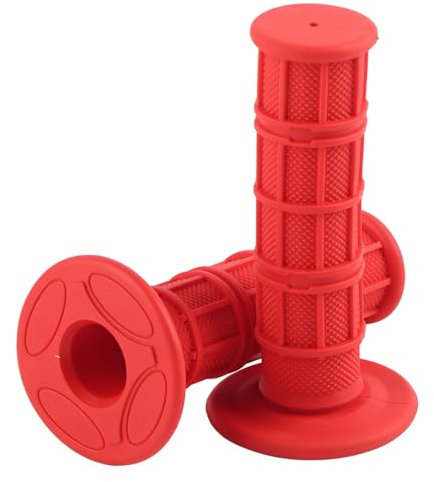 CYSFETENA Universal 22mm 7/8 Silikon Motorrad Griffe, 1 Paar rutschfeste Moped Griffe für Motorrad & Fahrrad, Komfortable Pro Taper für Dirt Bikes Pit Bikes und mehr (Rot)