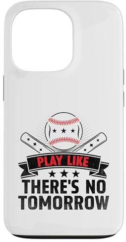 Coque pour iPhone 13 Pro Jouez comme il n'y a pas de tomorrow Catcher Pitcher Softball
