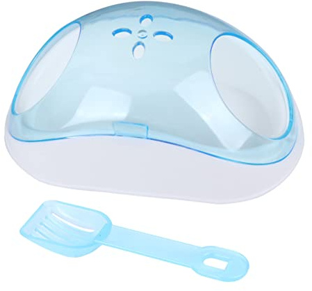 Yardwe Hamster Sandbadewanne Für Chinchillas Und Hamster Langlebig Halbtransparent Tragbar Mit Schaufel Für Stressabbau Und Fellpflege