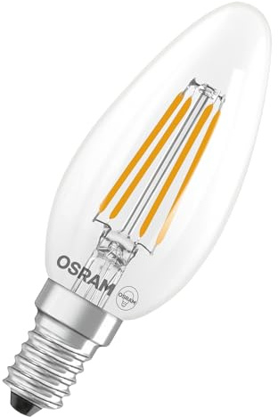 Osram LED Star Classic B 40 Filament Kaltweiß 4000 K 3,4 W | LED Star Classic B 40 Filament, LED Lamps, klar, 35 mm dia, 15000 h, 2-Pack