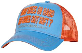 King Kerosin Herren Trucker Cap Im Retro Us Design – Kappe Mit Pin-up Girl & Bier Print, Statement Stickerei, Mesh-Einsatz, Gebogener Schirm, Atmungsaktiv & Verstellbar Bubble Gum