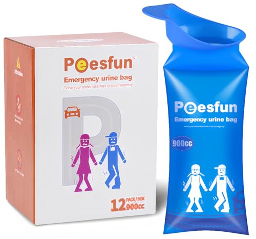SANPUK Disposable Urinal Bags with The Large Open,900ml Portable Toilet Pee Bags,Emergency Bag Vomit bags for travel Portable and Camping Toilet for Men,Women,Pregnant,Patient,Kids, and Traffic Jam