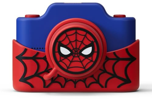 Spider-Man Official Licensed Kids Camera, 3 Touchscreen Digital Video Camcorder, 48MP Photo, 32GB Memory Card, Gift for Boys & Girls (Model K) by kiimento