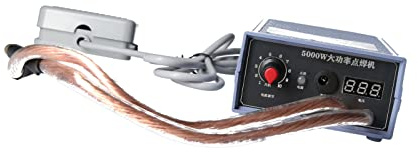 Kit macchina saldatrice a punti a batteria da 5000 W Dispositivo di saldatura portatile regolabile al litio per saldatura di strisce di nichel da 0,2 mm con penne conduttive e