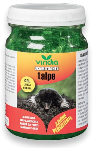 viridia Disabituante Talpe Cubi Gel 500 ml Essenze Naturali | Repellente Naturale, Allontana Talpe, arvicole e nutrie da Giardino, Orto e Prato
