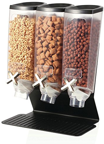 Rosseto® Three Container EZ-PRO™ H3B Snack Dispenser With Black Steel Stand (1 Gallon Each) EZ50399