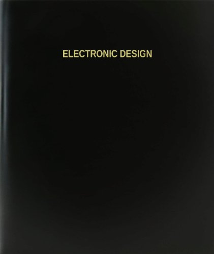 BookFactory Electronic Design Log Book/Journal/Logbook - 120 Page, 8.5''x11'', Black Hardbound (XLog-120-7CS-A-L-Black(Electronic Design Log Book))