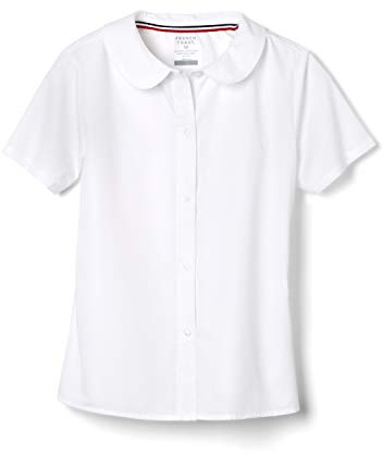 French Toast Girls Short Sleeve Woven Peter Pan Collar Blouse
