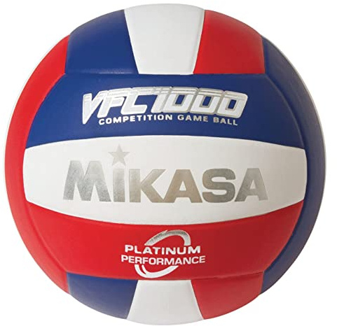 Mikasa Platinum Performance Volleyball, Unisex, VFC1000USA, rot/weiß/blau