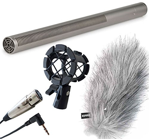 Rode NTG-3 Richtrohr-Mikrofon + keepdrum Fell-Windschutz - Spinne – XLR/TRS Kabel