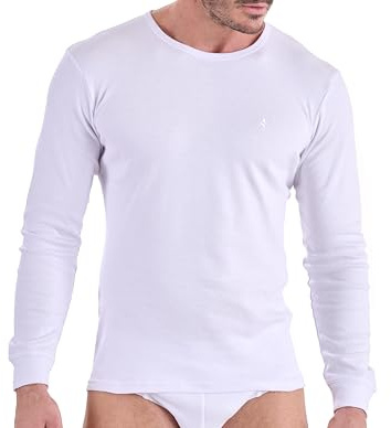 Navigare 113 Maglia intima a maniche lunghe, Bianco, X-Large (Taglia produttore:6), Pacco da 3, Uomo