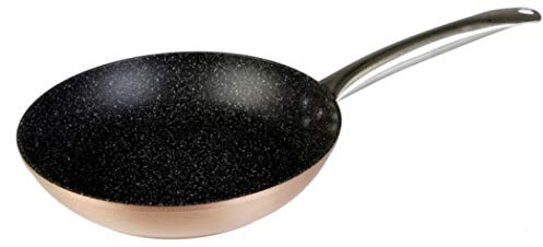 We Cook Sartén Profesional, Aluminio Forjado, Cobre y Negro, 18 cm