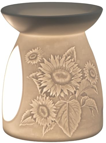 Cello Tealight Wax Melt & Oil Burner, Summer Time, Stunning porcelain designs safe for use around children and pets. Use wax or oil in the top and magically fragrance your room.