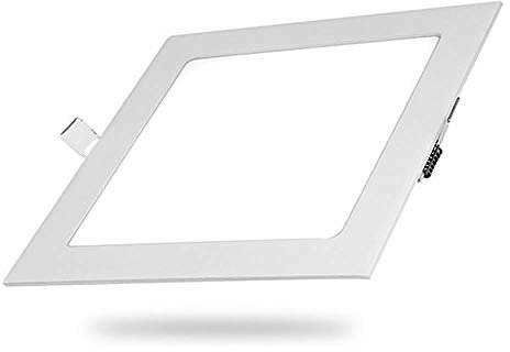 Hometric LED Panel Light Square LED Recessed Flush Mount Ceiling Lamp Flat Panel Down Light Ultra Slim Lamp Cool White 6500K 18W