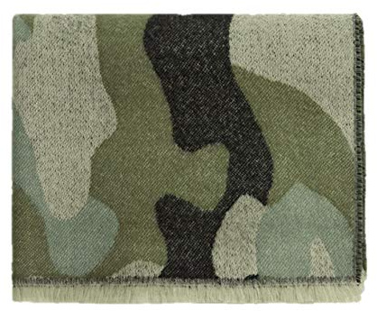 UK_Stone Weihnachten Geschenk Klassischer Camouflage Leopard Schal Damen Warmer Schal Großer Winterschal mit Quaste, camouflage, Size: 190*65cm