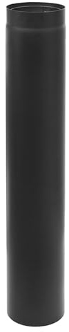 raik Rauchrohr/Ofenrohr Izoker doppelwandig mit Isolierung Durchmesser 150 mm Länge 1000 mm Stahlblech Schwarz SH30004927-sw