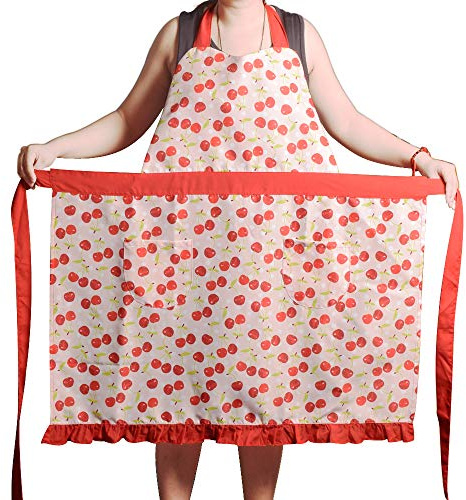 Love Potato Schürzen für Damen und Mädchen, Übergröße, verstellbare Küchenschürze mit 2 Taschen und extra langen Bändern, 86,4 x 91,4 cm