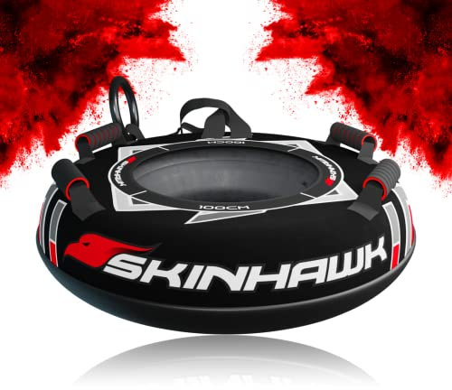SKINHAWK Profi Snowtube Ø100cm schwarz Schlitten Bob Rodel Reifen Schneereifen Rutschreifen