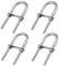 Niaciswe Staffe a u 4 Pezz Staffa a U Bulloni Bulloni Acciaio Inox Kit Bulloni a U in Acciaio Inox 304 Viti e Bulloni Bulloni e Dadi Argento Bulloni per Applicazioni Industriali 78 x 41.5 mm