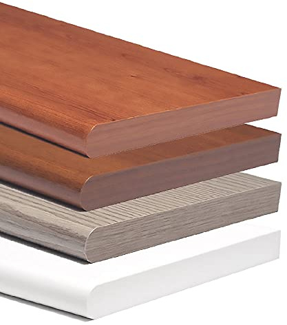 Regalbrett aus Spanplatte, abgerundeter Rand, 5 Stück (40 x 20 x 1,8 - Kirsche (F.Ø 10 mm))