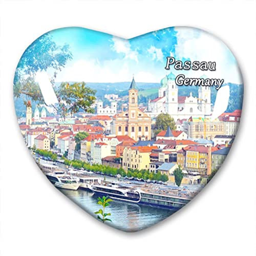 Kühlschrankmagnet Deutschland Passau Kühlschrankmagnet Kühlschrankaufkleber Kollektion Deko Magnet Reise-Souvenir Herzform Kristallglas