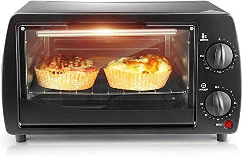 CAZARU Mini Horno eléctrico para el hogar, Horno Multifuncional para Hornear, hornillo para Pan, Parrilla para el hogar, Horno pequeño para Hornear Pasteles y Pizza, minihorno de 9L