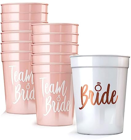 Bustlwor 12 Pezzi Bachelorette Party Bride Tribe Cups, Tazze da Sposa e Squadra, Addio al Nubilato Gadget, per Addio al Celibato, Hen Feste Notte, Doccia Nuziale