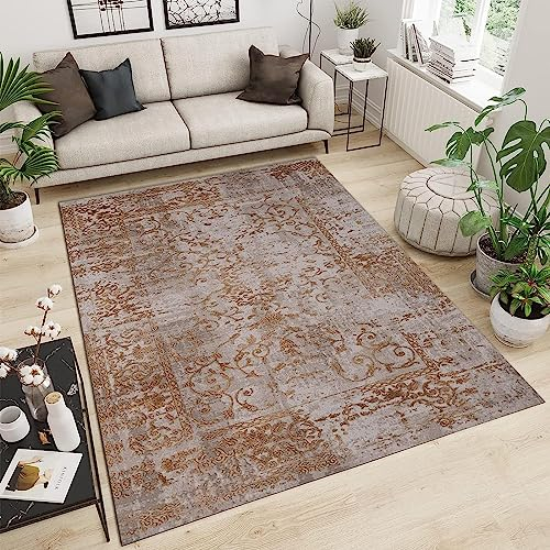 Kinderteppich Vintage-Stil Im Mittelalterlichen Distressed-Stil - Kurzflor Teppich Kinderzimmer Spielteppich Antiallergen Und Extra Weich - Babyzimmer Teppiche Für Junge Und Mädchen Babytepp -1U6H/R8