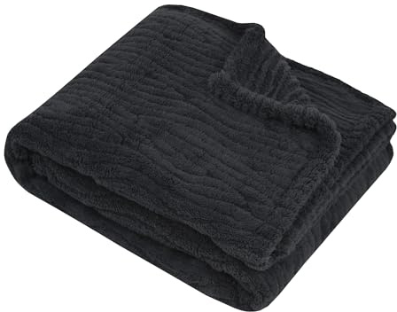 PLAID COLUMBIA ANTHRACITE 180X220 cm