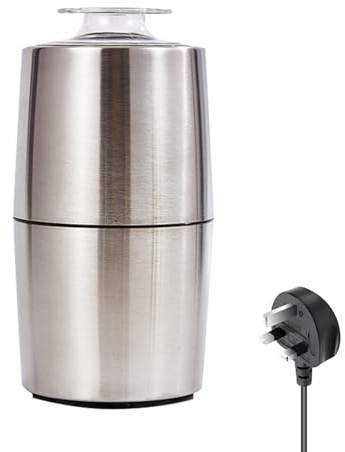 Felenny Electric Coffee Grinder, Stainless Steel Coffee Bean Grinder One Touch Operation Grinder Compact Coffee Bean Grinder for Herb, Spice, Grain and More