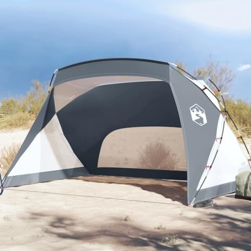 Kavolet Strandmuschel Strandzelt 274x178x170/148 cm Windschutz Strand, Sonnenschutz & Windschutz Tragbar kleinem Packmaß Sonnenzelt Shelter für Familie Camping Garten Strand, Grau