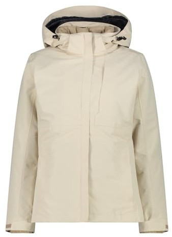 CMP - Woman Jacket Zip Hood Detachble Inn.Jacket, Crema, 50