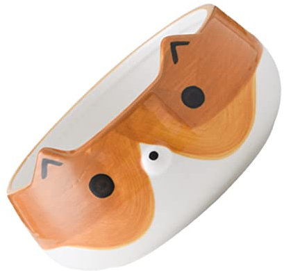 FUNOMOCYA Cartoon Breakfast Bowl Ceramic Salad Bowl for Boys and Girls Kitchen Supply Practical Multipurpose Food for Rabbit Enamel