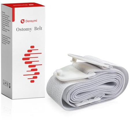DERAYMI Ceinture de stomie, Maintenir le sac de stomie en place en toute sécurité, Matériau élastique lavable, réglable, adapté aux poches de colostomie