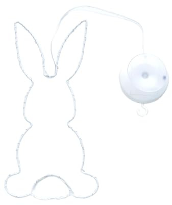 Luz de succión de la ventana de Pascua, decoraciones de ventanas de luz de