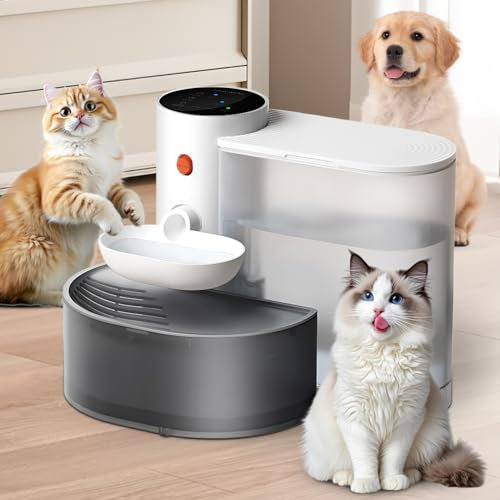 Dispensador De Agua AutomáTico para Mascotas, Fuente Ultrasilenciosa para Gatos, Bebedero Perro, Dispensador De Agua Inteligente Sin Filtro, SeparacióN De Aguas Residuales Y Agua Siempre Fresca