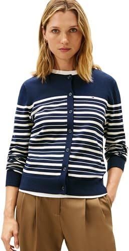 Tommy Hilfiger Women's Fine Jersey Cardigan with Button Placket