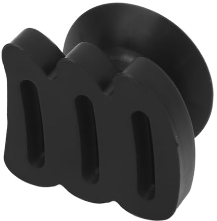 Delaman Support de médiator de guitare en silicone à ventouse pour guitare électrique classique, ukulélé, basse, fixation facile, design noir