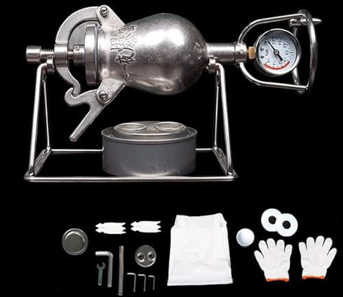Popcorn Machine Hot Air Popcorn Machine, High Pressure Popcorn Maker, Stainless Steel Fire Heating Popcorn Popper, for Home Party(100ML)