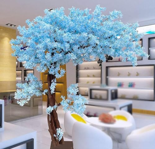 Árbol de cerezo artificial, árbol artificial de flor de melocotón de simulación roja, árbol de deseos falsos de cerezo, decoración grande para interiores y exteriores para exposiciones y compras