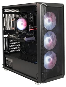 STGsivir PC Gamer Fixe,Ordinateur Gaming,GeForce RTX 3060 12G GDDR6,Ryzen 5 5500 up to 4.2Ghz,32Go DDR4,1To SSD,WiFi 6,BT5.0,Ventilateur RGB x3,Windows11 Pro