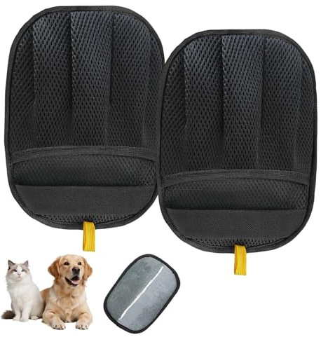 Myutrensty Tierhaarentferner Handschuh, 2 Stück Fell Magnet Handschuh, Antistatische Haarentfernungshandschuh zum Entfernen von Tierhaaren auf Kleidung, Sofas