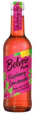 Belvoir Raspberry Lemonade – Sparkling Raspberry & Lemon Drink – 12 × 275 ml Glass Bottles