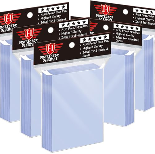 500 Stück Transparente Kartenhüllen, Penny Soft Karten Sleeves | 66 x 91 mm Standardgröße Sammelkarten Hüllen, Kunststoff Card Sleeves, Karten Hüllen, Perfekt für MTG Karten, Sportkarten